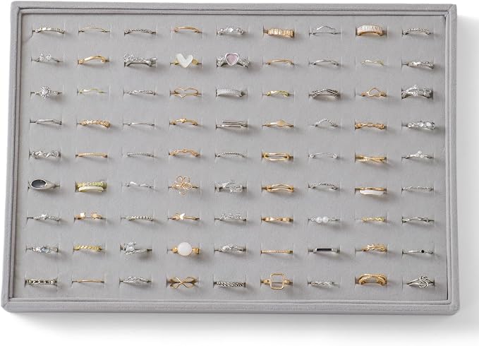 Large Jewelry Organizer for Drawer Insert Velvet Stackable Jewelry Trays for by Unknown