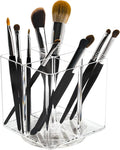 Clear Makeup Brush Holder, Acrylic Rotating 360°Makeup Brush Organizer by LiveGlow
