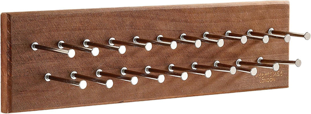 TreeHouse London Tie Rack Organizer – Holds 40 Large Ties – Solid Wood