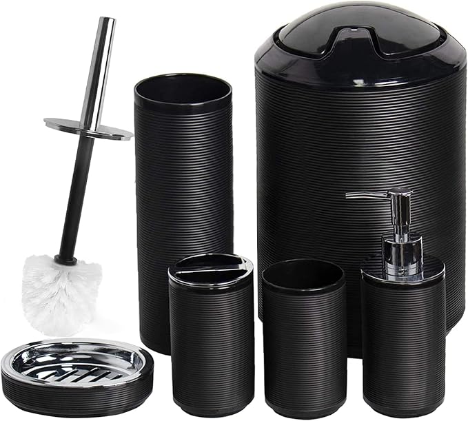 CERBIOR Bathroom Accessories Set 6 Piece Bath Ensemble Includes Soap Dispenser by CERBIOR