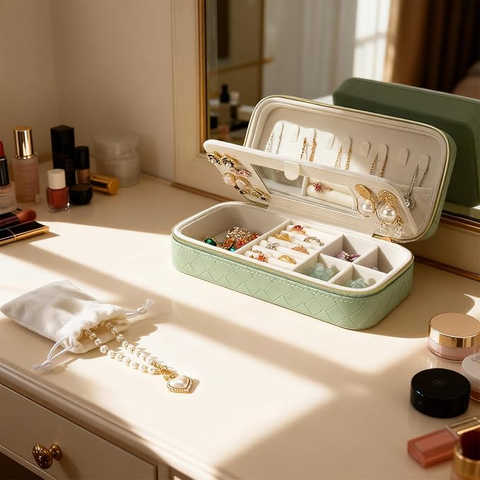 DesignSter Jewelry Organizer, Small Portable Travel Jewelry Storage - Image 5