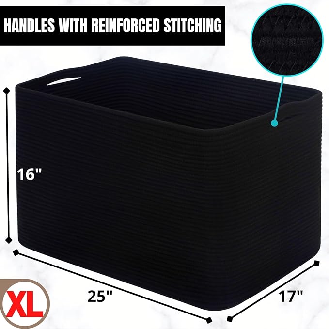 MINTWOOD Design 112L Extra Large Blanket Basket Holder Living Room, Pool Towels - Image 7