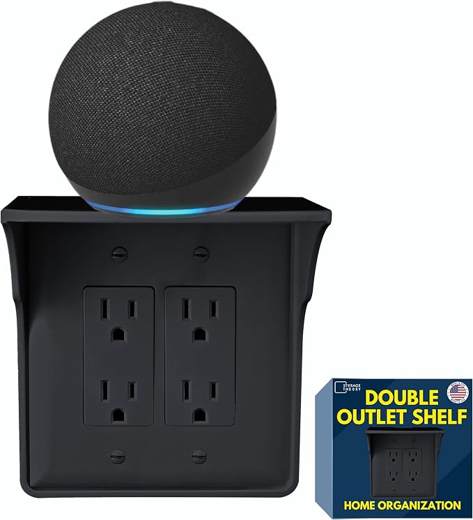 Storage Theory Power Perch Double Wall Outlet Shelf by StorageTheory