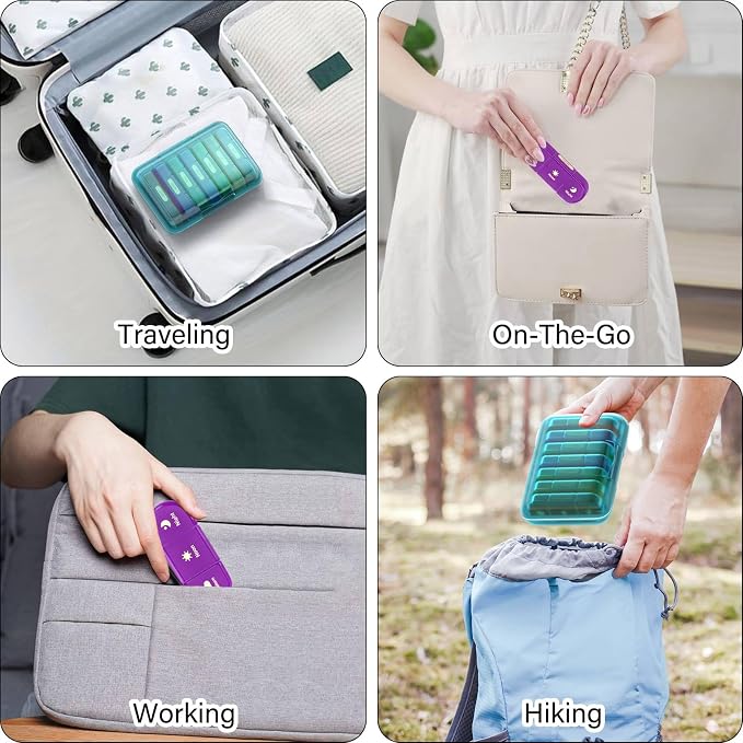 Weekly Pill Organizer 3X a Day, 7 Day Pill Box 3 Times, Portable - Image 5