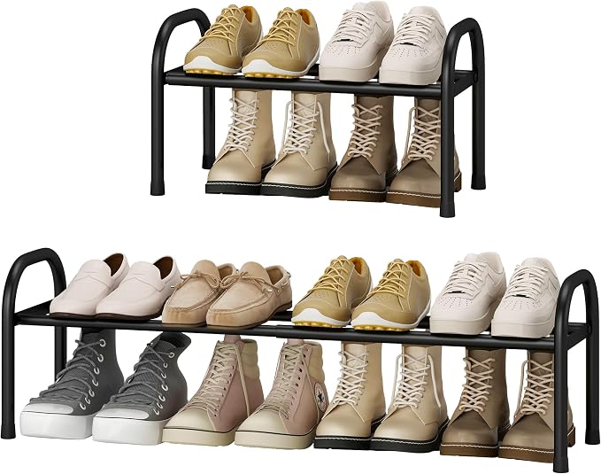 STO STO Expandable Shoe Organizer, 1-Tier Metal Shoe Rack by STOSTO