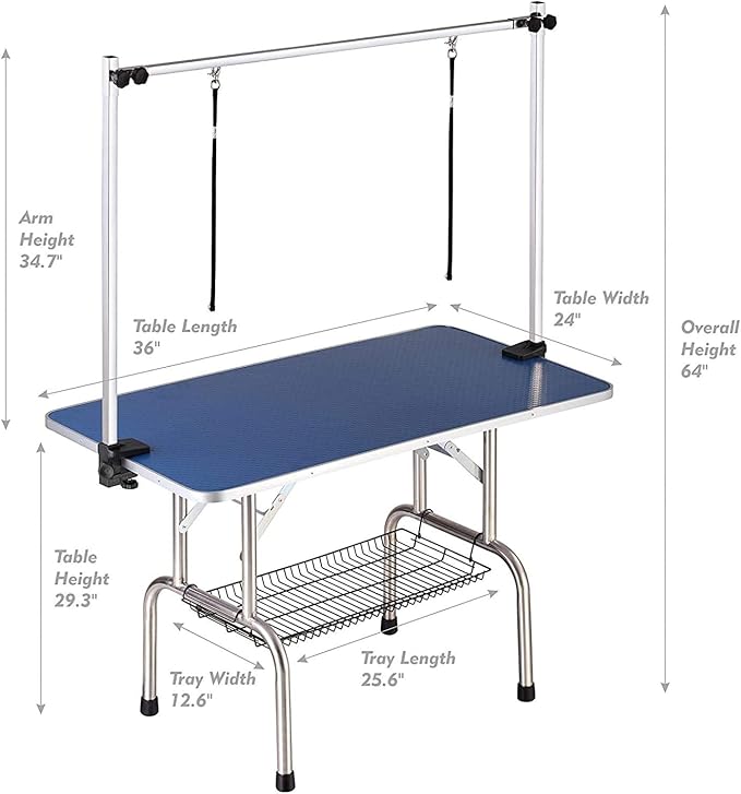 36" Dog Grooming Table Foldable Pet Grooming Tables - Image 2
