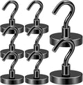 DIYMAG Black Magnetic Hooks, 170 LB Heavy Duty Strong Magnets by DIYMAG