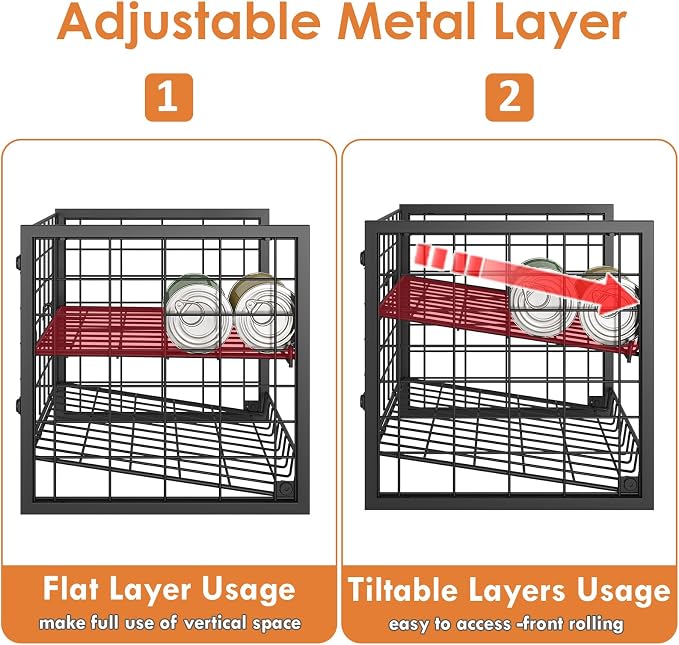 X-cosrack 2 Packs Stackable Can Rack Organizer - Image 4