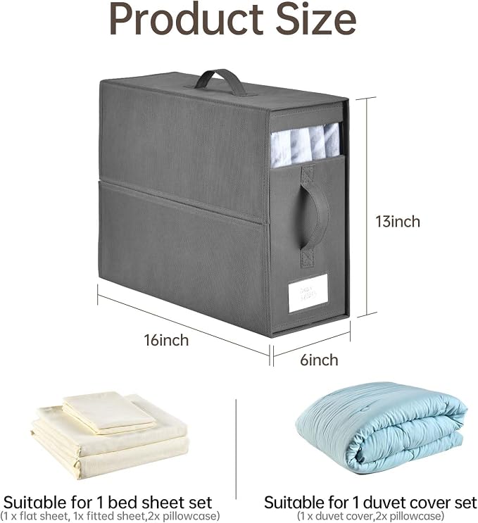 Bed Sheet Organizers and Storage, 8 Pack Linen Closet Organizers and Storage - Image 2