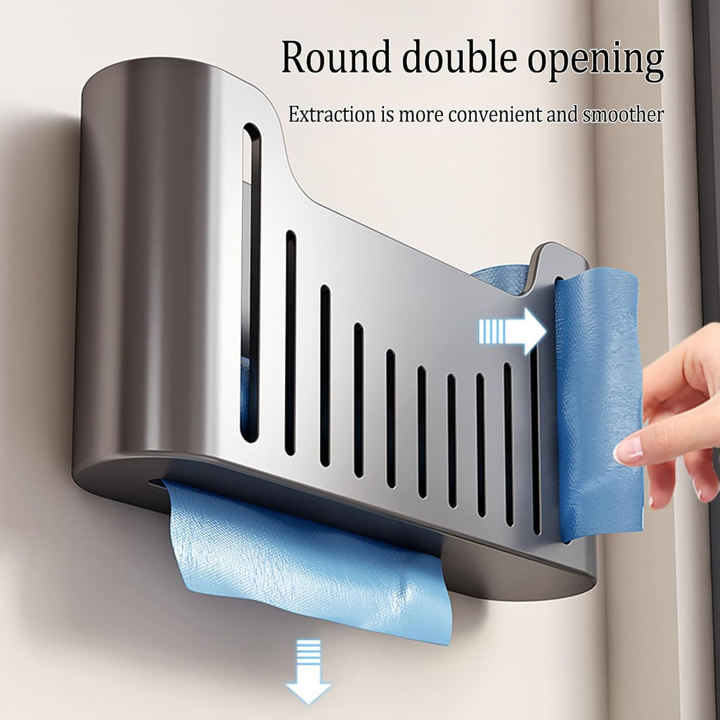 Cabinet door organizer,Aluminum foil organizer,storage box,Grey