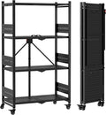 WORKPRO 4-Tier Folding Shelf, No-Assembly Metal Storage Rack by WORKPRO