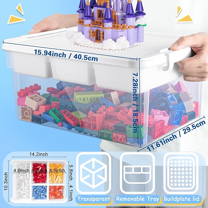 Creahaus 16L Organizers and lego storage Box - Image 2