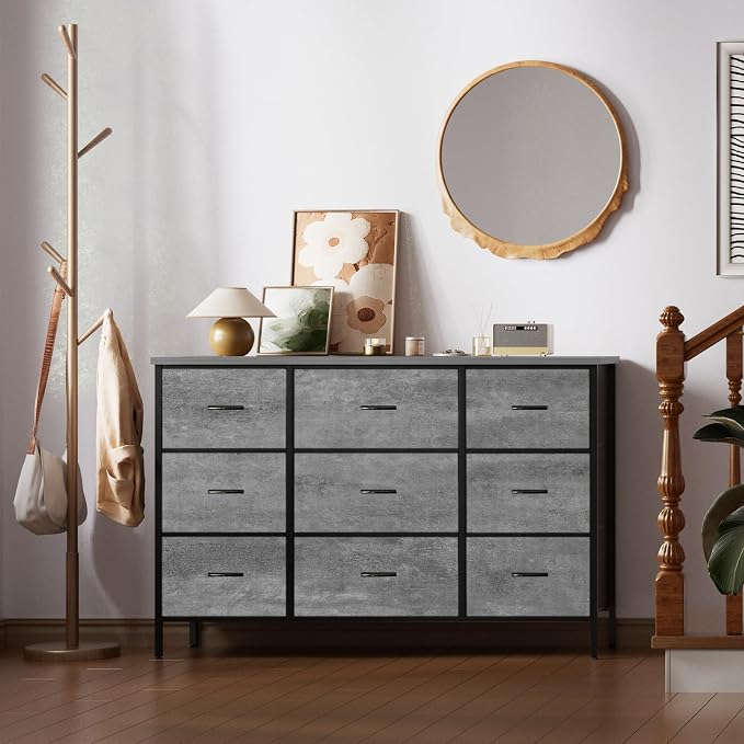 Dresser for Bedroom with 9 Deep Drawers, Wide TV Stand Modern TV Console - Image 7