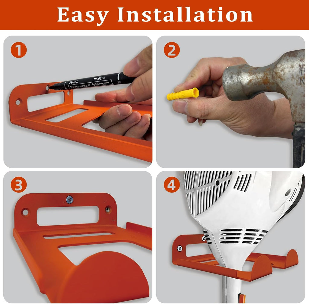 1 Pack Heavy-Duty Weed Eater Hanger Wall Mount for Trimmers and Tools