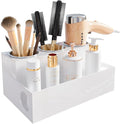 White Hair Tool Organizer Acrylic Hair Dryer and Styling Holder, Bathroom by PITBVO