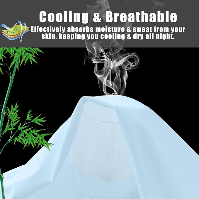 Pillow Cases Standard Size 2 Pack, Bamboo Rayon Cooling Pillowcases - Image 4