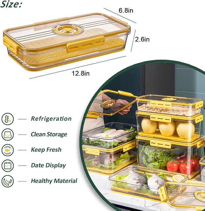 CottonColors Fridge Organizer, Food Storage Containers - Image 2