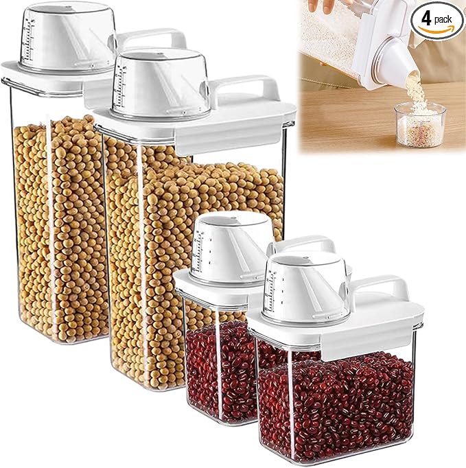 Storage Cereal Organizers Containers Sets, Food Grade BPA free PET Material by SZRUNZHU