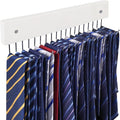 Tie Rack Wall Mounted, 180 Degree Rotating Tie Hanger Belt Holder Organizer Max by HAKDAY