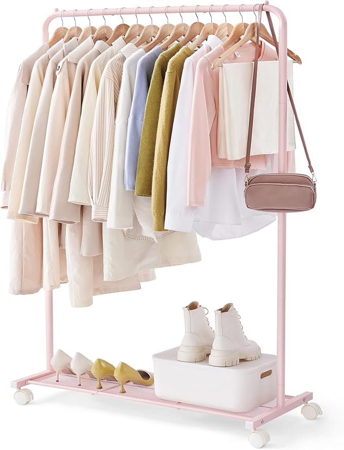 SONGMICS Clothes Rack with Wheels, Clothing Rack - Image 2