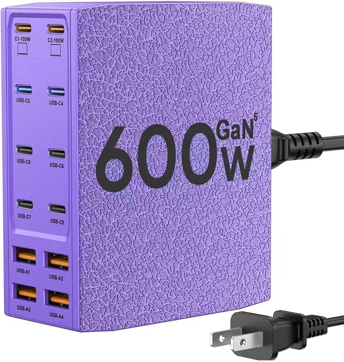 USB Charging Station, 12-Port USB C Charger Block by SAIPKYGS