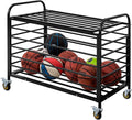 MyGift Professional Black Metal Rolling Sports Ball Storage Cart by MyGiftHome