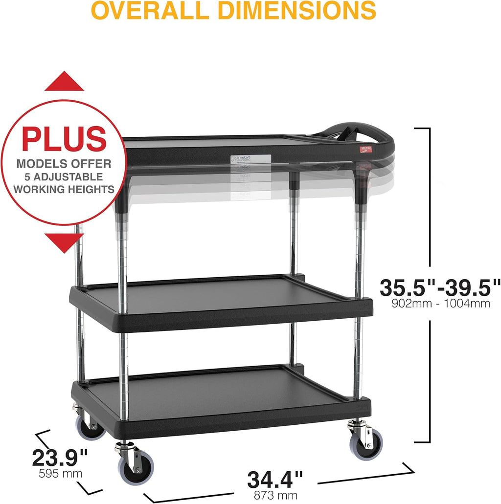Metro myCart Plus Utility Cart - Choose-Your-Height Adjustable Heavy