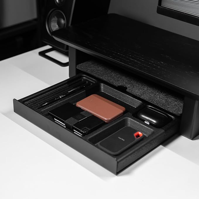 Raico Desk Cockpit Shelf Monitor Stand System Dual Screen Setup Wood Large Desk - Image 3