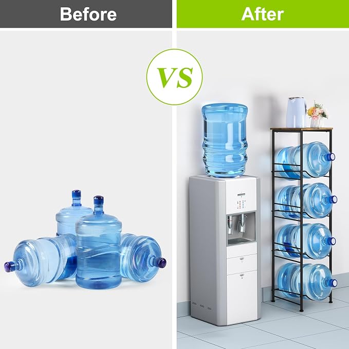 ETELI 5 Gallon Water Bottle Holder Organizer 4 Tier Water Cooler Jug Rack - Image 5