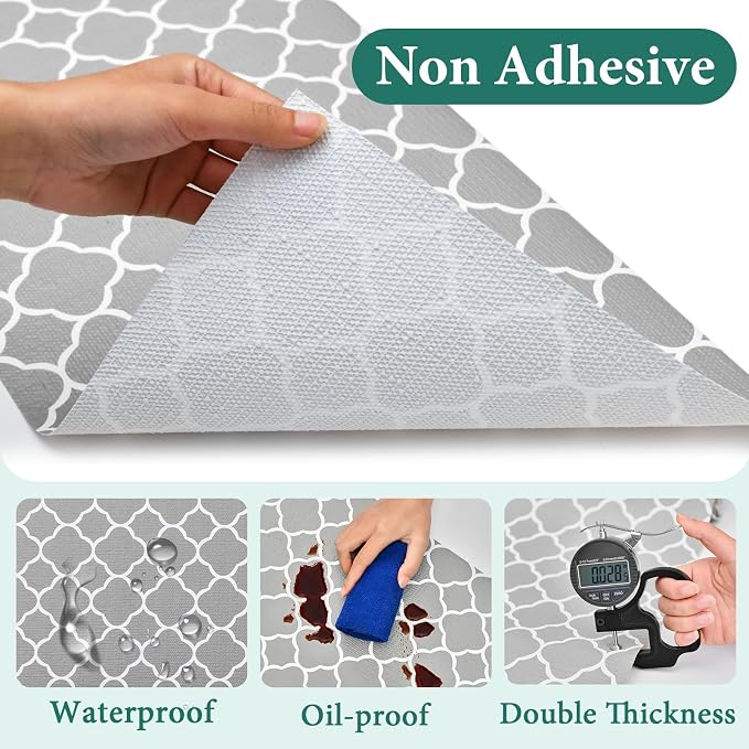 Shelf Liners for Kitchen Cabinets 12in x 30FT Non Adhesive Drawer Liner Gray - Image 5