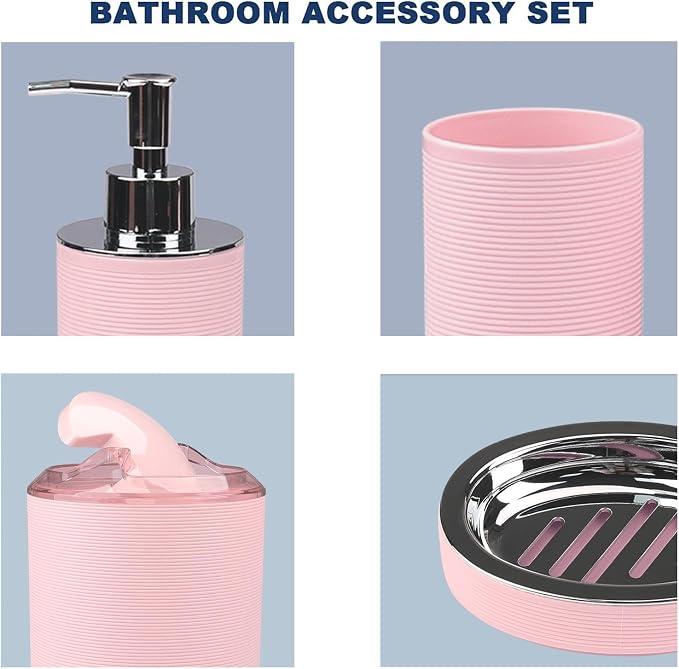 CERBIOR Bathroom Accessories Set Bath Ensemble Includes Soap Dispenser - Image 3