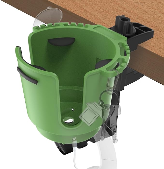 2-in-1 Upgraded Desk Cup Holder, Anti-Spill Table Cup Holder by EDSRDUX