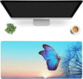 Gaming Mouse Mat Morpho Butterfly and Dandelion Large Mouse Pad Extended Mouse by MIOAOSRT