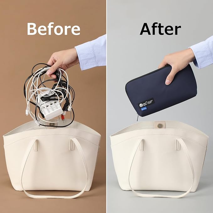 RIGHT AWAY Travel Tech Pouch，Waterproof Cord Case，Electronics Organizer Travel - Image 8