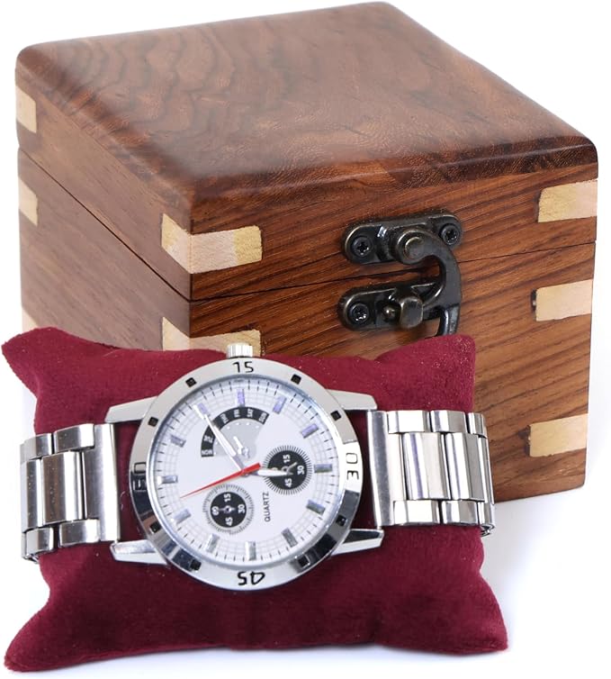 Wooden Watch Box for Men & Women, Luxury Watch Organizer & Display Case - Image 7