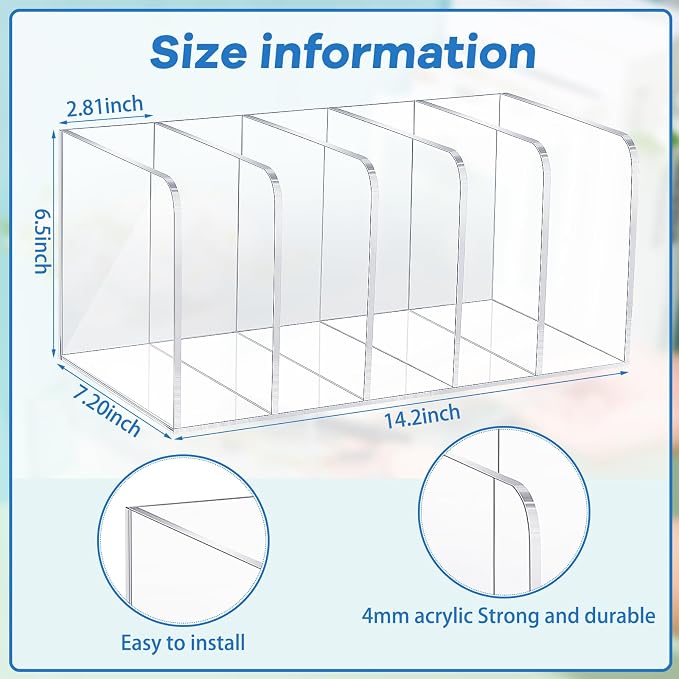Suzile 2 Sets of Clear Acrylic Magazine Holder - Image 2