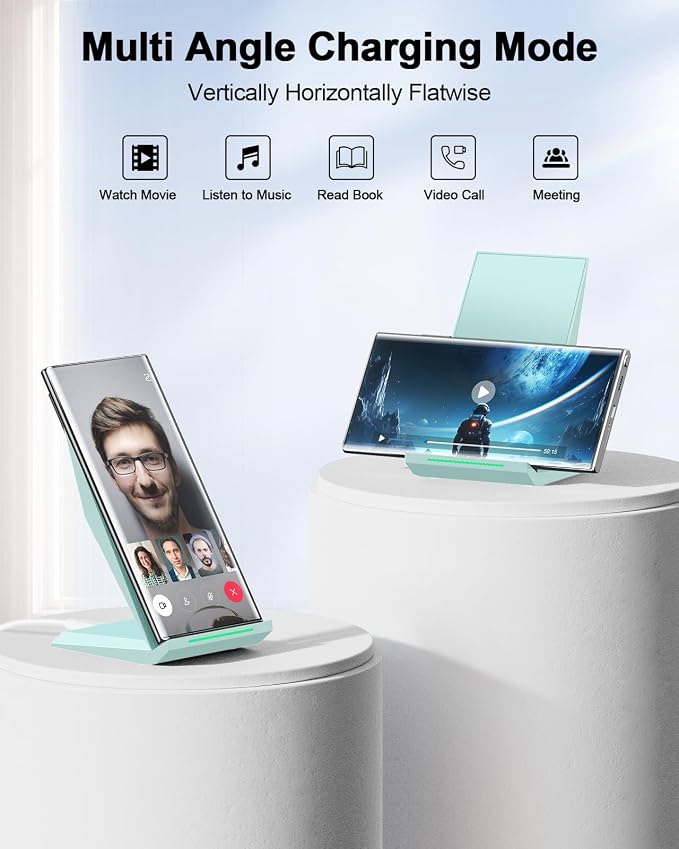 NANAMI Fast Wireless Charger, Qi Certified Charging Stand Compatible iPhone - Image 5