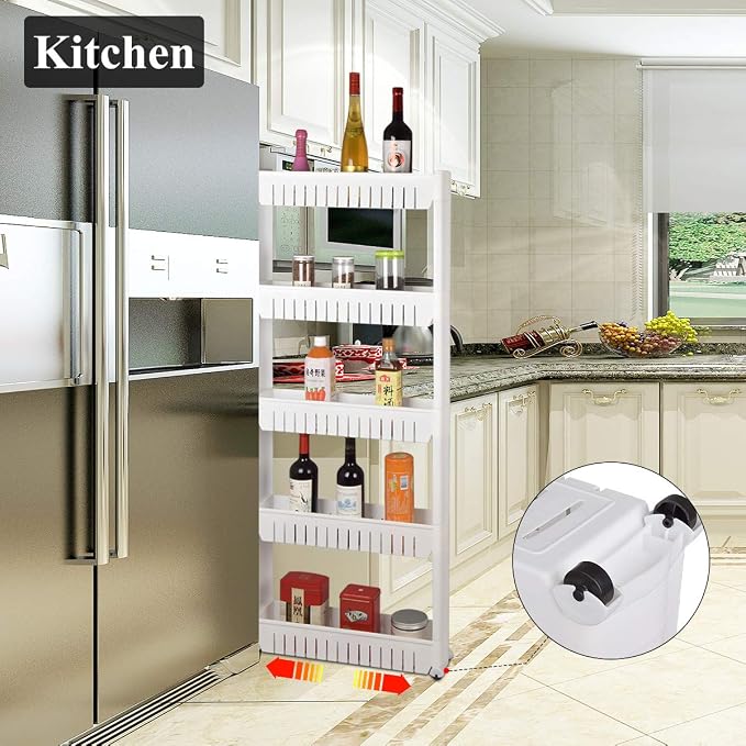 Laundry Room Organizer, Mobile Shelving Unit Organizer - Image 7