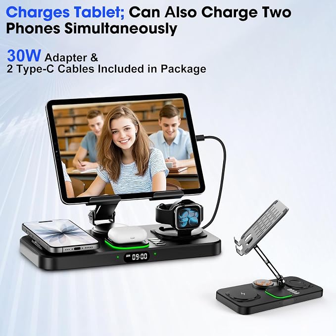 30W Charging Station for Apple Products, Foldable Wireless Charger - Image 8