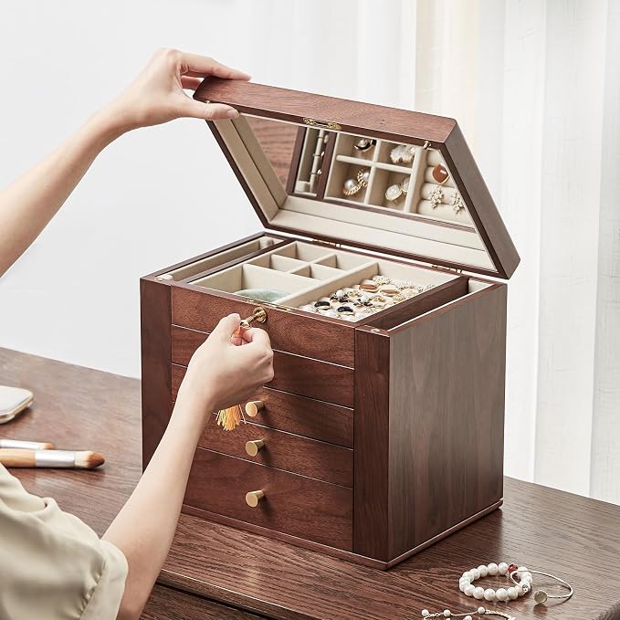 CHOSIN Black Walnut Wooden Jewelry Box - Image 7
