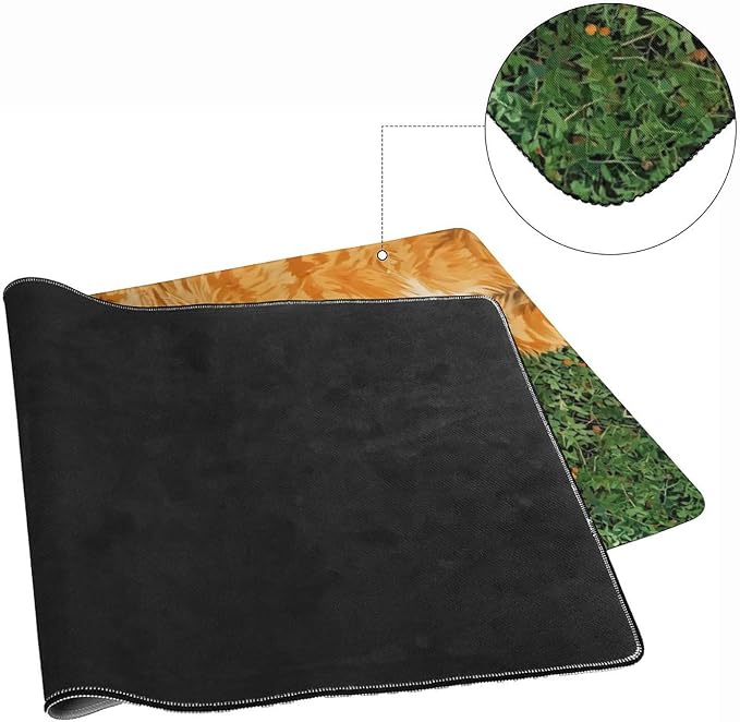 Cozy Cat Large Mouse Pad, Grass Daisy Gaming Desk Mat, XXL Keyboard Desk Pad Mat - Image 5
