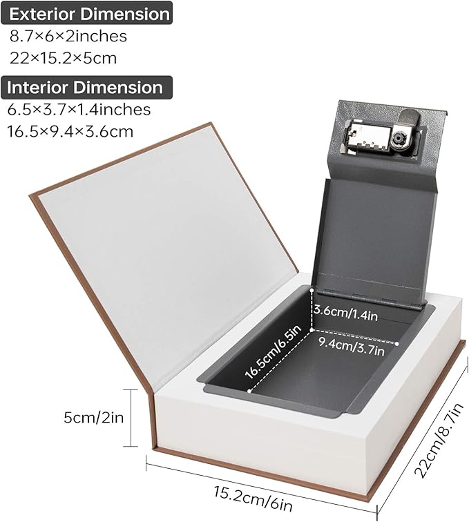 Real Paper Transfer Book Safe, Hollow - Image 2