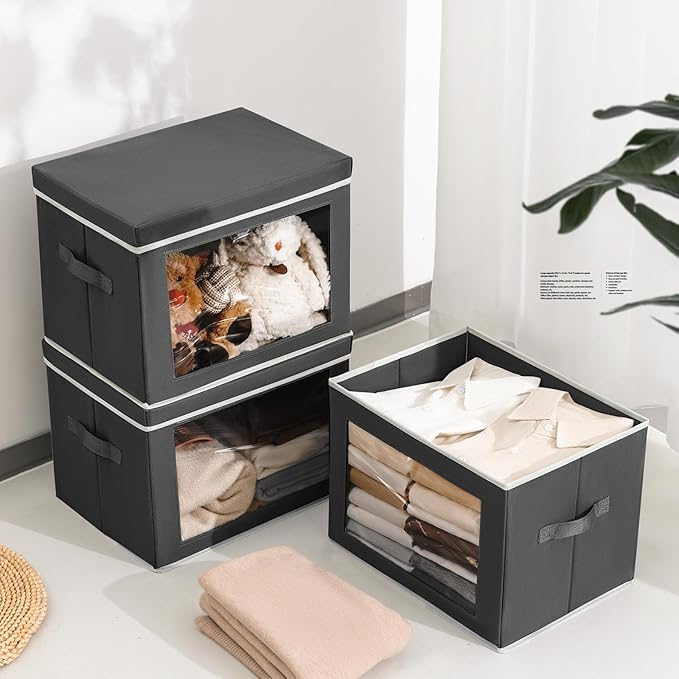 Stackable Storage Bins with Lids - Image 4