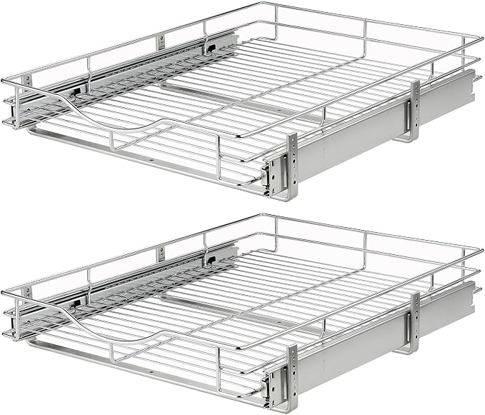 DINDON Pull Out Cabinet Organizer, Heavy-Duty Metal Sliding Drawer Shelf - Image 8