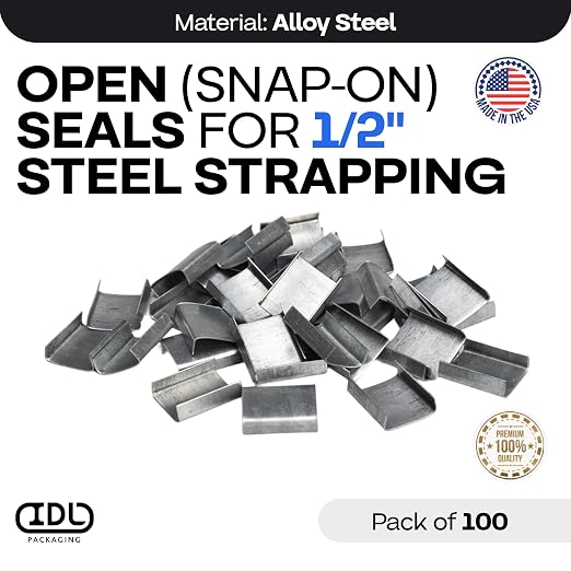 IDL Packaging Open Seals for 1/2" Strap Width Steel Strapping - Image 2