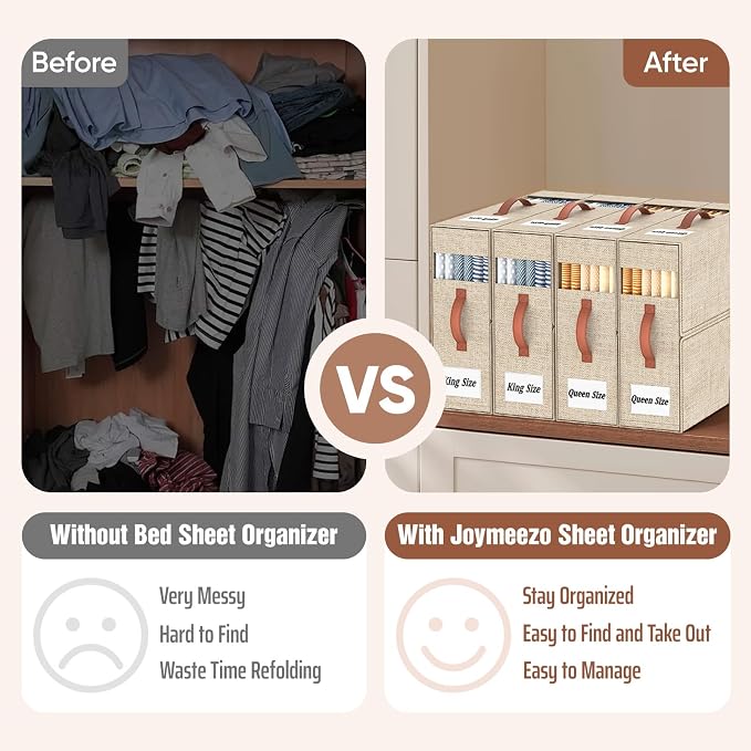 6 Pack Bed Sheet Organizers and Storage - Image 5