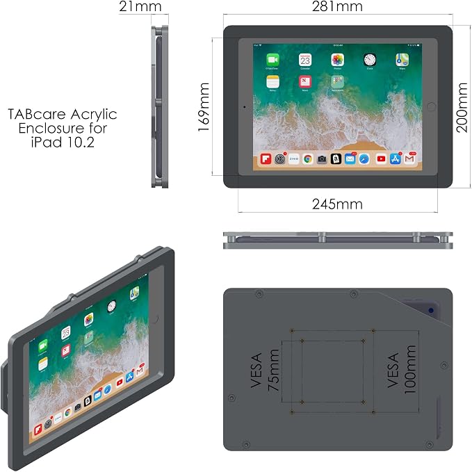 TABcare Anti-Theft Acrylic VESA Enclosure - Image 3