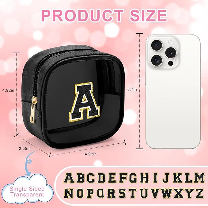 YOOLIFE Initial Makeup Bag Travel Toiletry Bag - Image 3