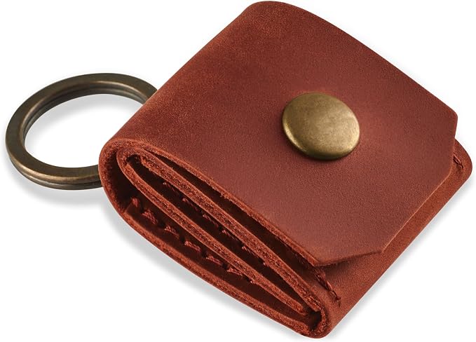 Leather SD Card Holder Keychain, SD Card Case Key Fob, Micro SD Card Holder - Image 9