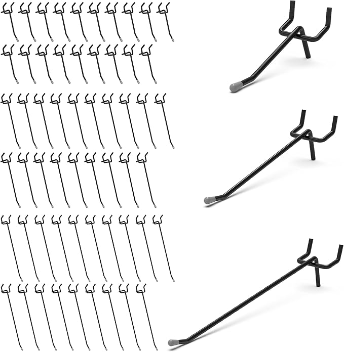 HUHOLE Pegboard Hooks 2 Inch, 4 Inch, 6 Inch, Peg Board Hooks by HUHOLE